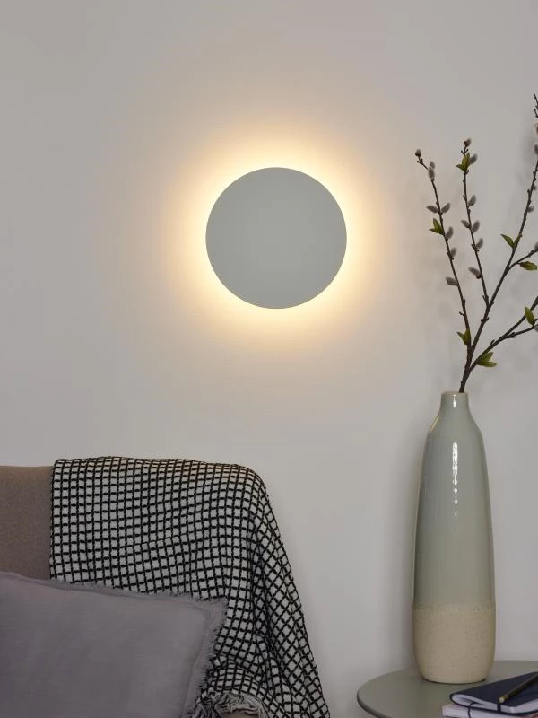 Lucide EKLYPS LED - Wall light - Ø 25 cm - LED - 1x8W 3000K - White - ambiance 1